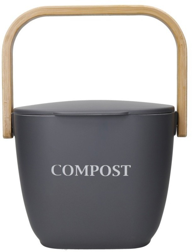 Ведро для пищевых отходов с герметичной крышкой Natural Elements Bamboo Kitchen NECOMPGRY