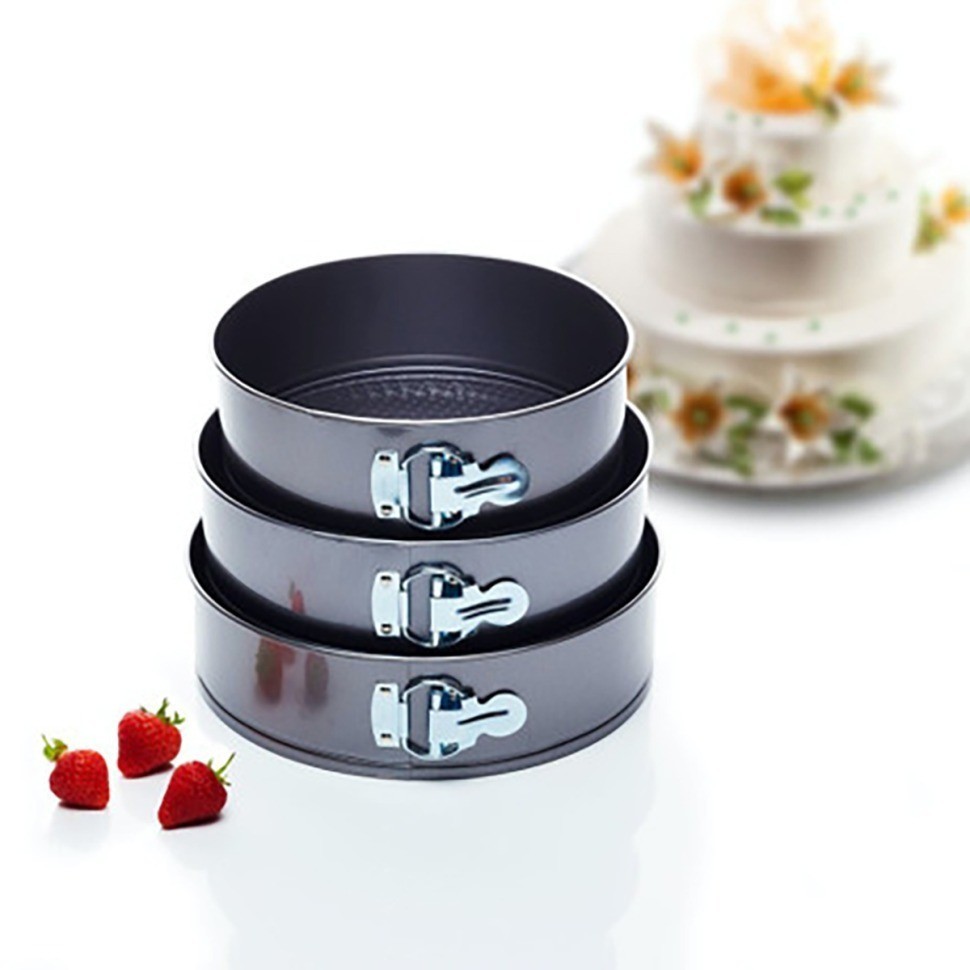 Набор из 3-х форм для выпекания серебристый KC KCCAKESET3