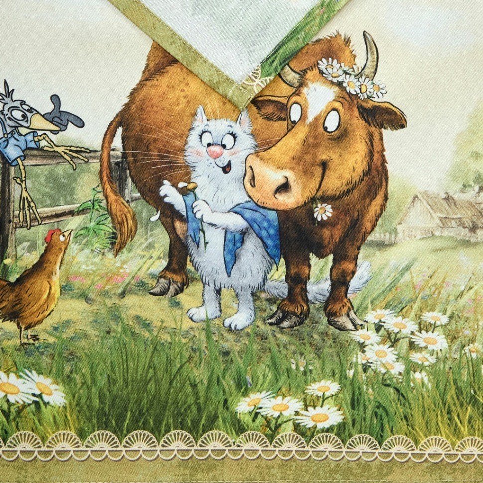 Набор полотенец 2 шт "синие коты. про любовь ",40х60 см, 100% хлопок,твил, беж Lefard (850-720-62)