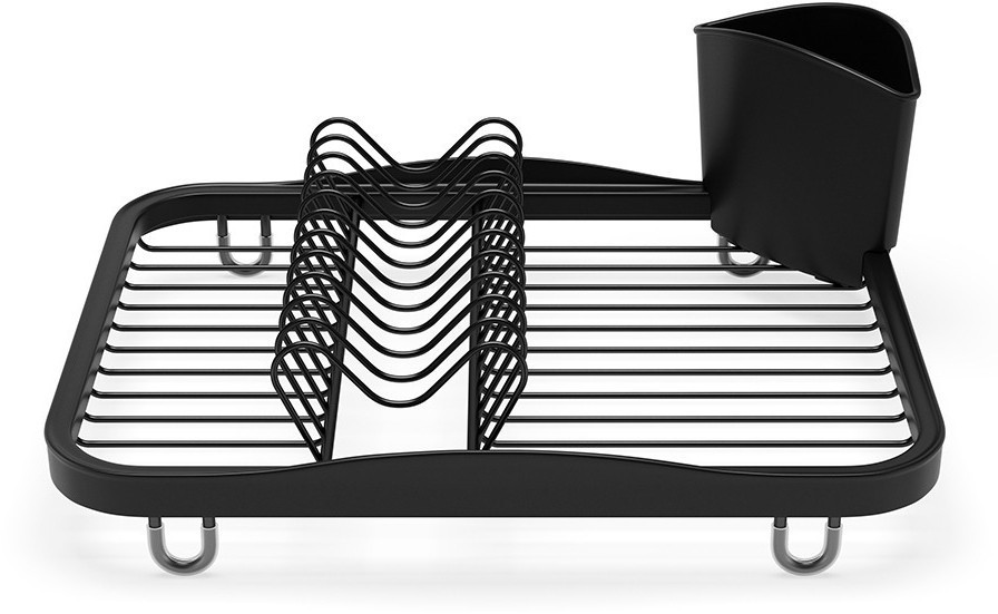 Сушилка для посуды sinkin, 28х14х35,5 см, черная (79164)