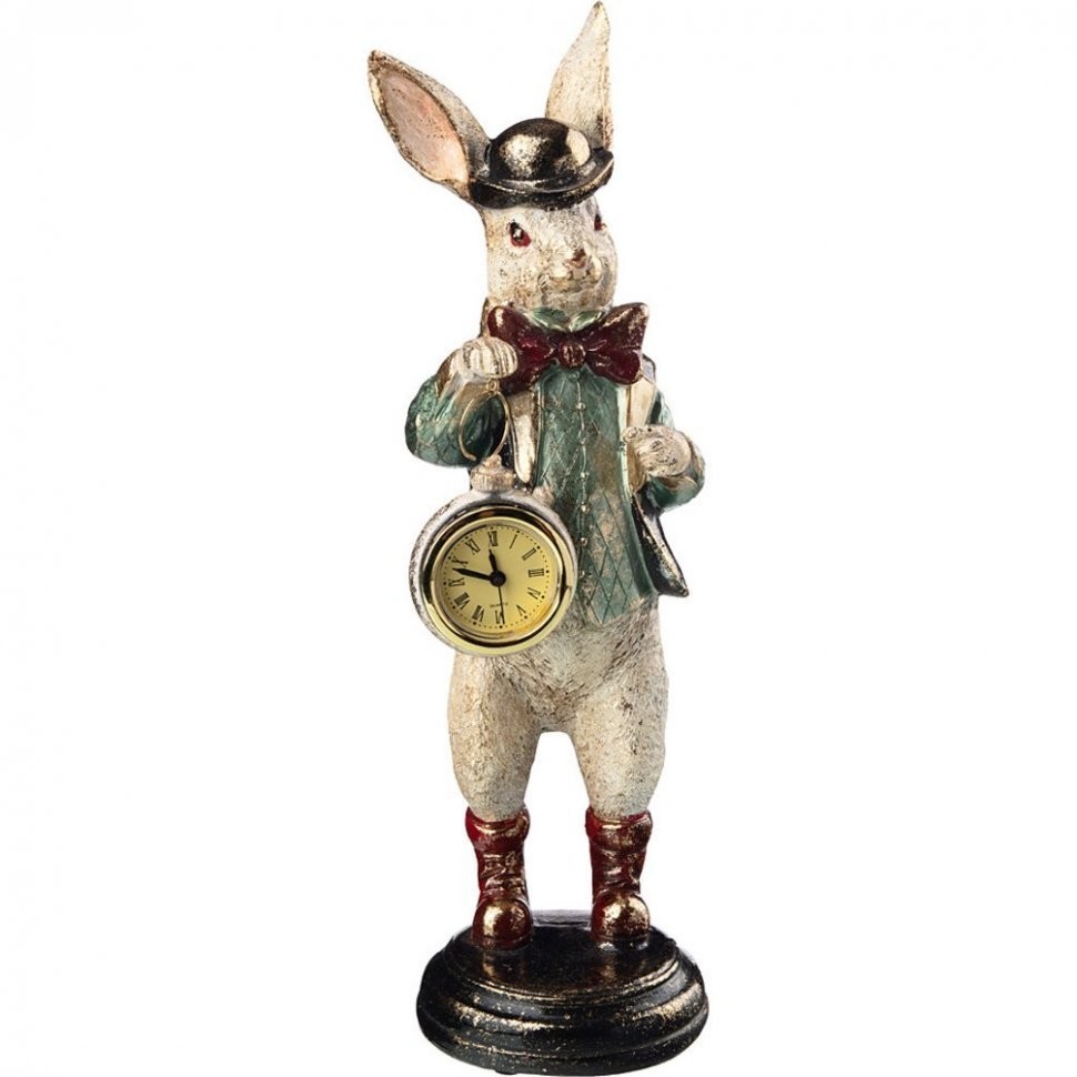 Фигурка с часами "английская коллекция "кролик" 12*10*30 см Lefard (774-126)
