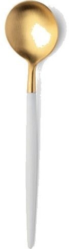 Ложка чайная GO.11WGB, нержавеющая сталь 18/10, композитный материал, matte gold\white, CUTIPOL