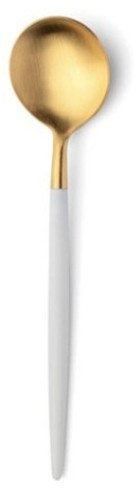 Ложка чайная GO.11WGB, нержавеющая сталь 18/10, композитный материал, matte gold\white, CUTIPOL