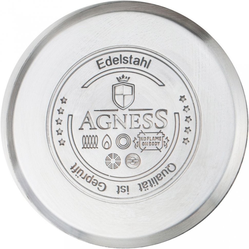 Чайник agness со свистком, серия fantasy, 3,0 л, индукционное капсульное дно (937-042)