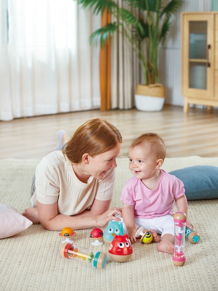 Музыкальная игрушка - неваляшка "Совенок", цвет голубой (E0111_HP)