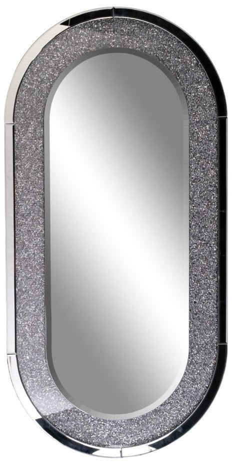 Зеркало овальное в раме из кристаллов 60*120см (TT-00009612)