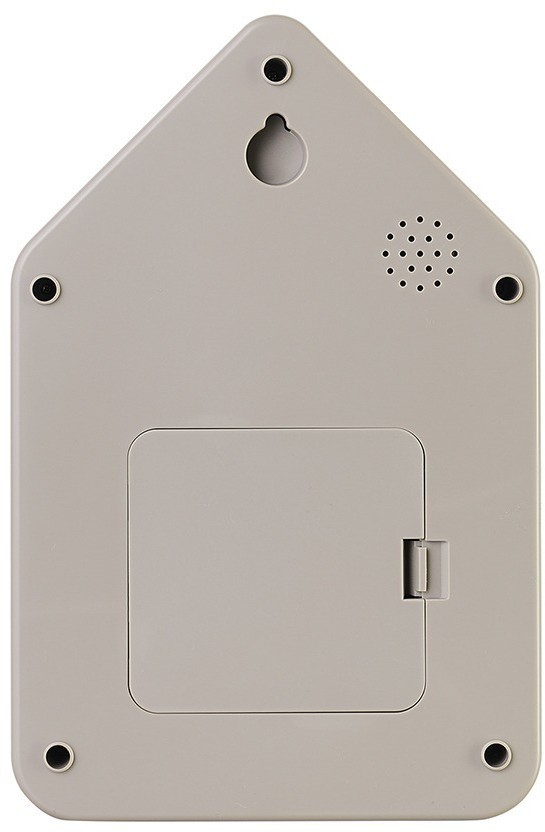 Часы настенные с маятником qq-up, серо-бежевые (75631)