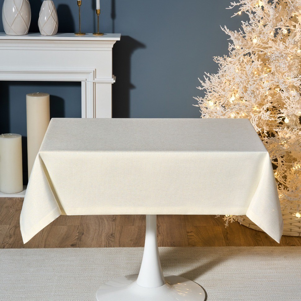 Скатерть 110х140 cm прямоугольная, "феерия. золото", цвет: бежевый, tm lefard, полиэстер 100% (кор=3 (986-003-19)