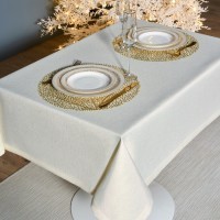 Скатерть 110х140 cm прямоугольная, "феерия. золото", цвет: бежевый, tm lefard, полиэстер 100% (кор=3 (986-003-19)