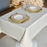Скатерть 110х140 cm прямоугольная, "феерия. золото", цвет: бежевый, tm lefard, полиэстер 100% (кор=3 (986-003-19)
