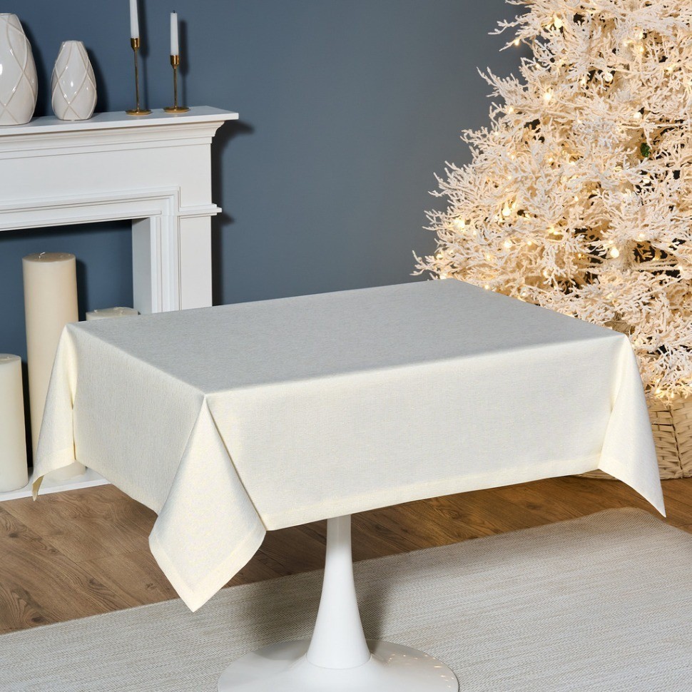 Скатерть 110х140 cm прямоугольная, "феерия. золото", цвет: бежевый, tm lefard, полиэстер 100% (кор=3 (986-003-19)