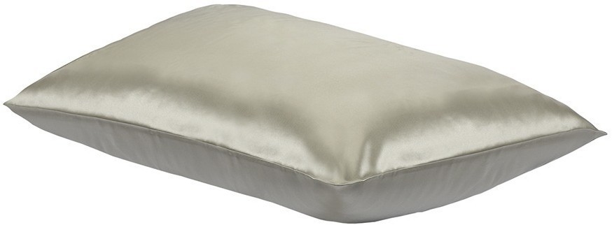 Наволочка из натурального шелка светло-серого цвета из коллекции essential, 50х70 см (76097)
