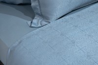 Комплект постельного белья Муар, бамбук,сине-зеленый, Двуспальный евро (200*220) (TT-00014569)