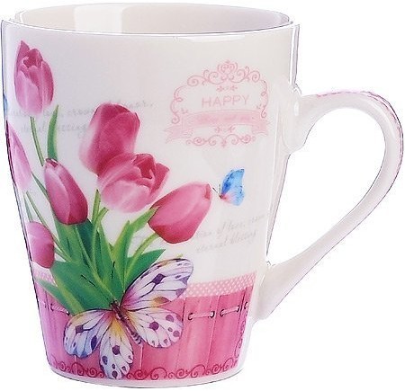 Кружка 340 мл Тюльпаны (мин. 4шт) LR (31240)