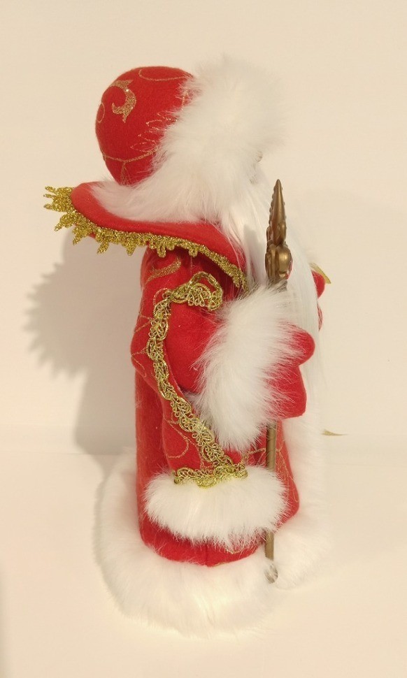 Дед мороз в красной шубе и белой шапке 30 см (84672)