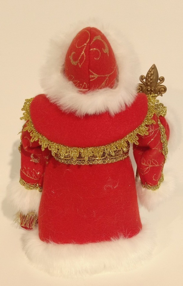 Дед мороз в красной шубе и белой шапке 30 см (84672)