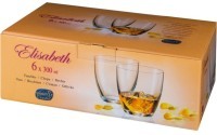Набор стаканов для виски &quot;elisabeth purple smoke&quot; из 6 шт. 300 мл. высота=9 см. Bohemia Crystal (674-742)