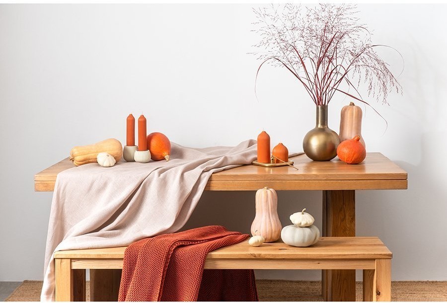 Свеча декоративная оранжевого цвета из коллекции edge, 10,5см (74328)