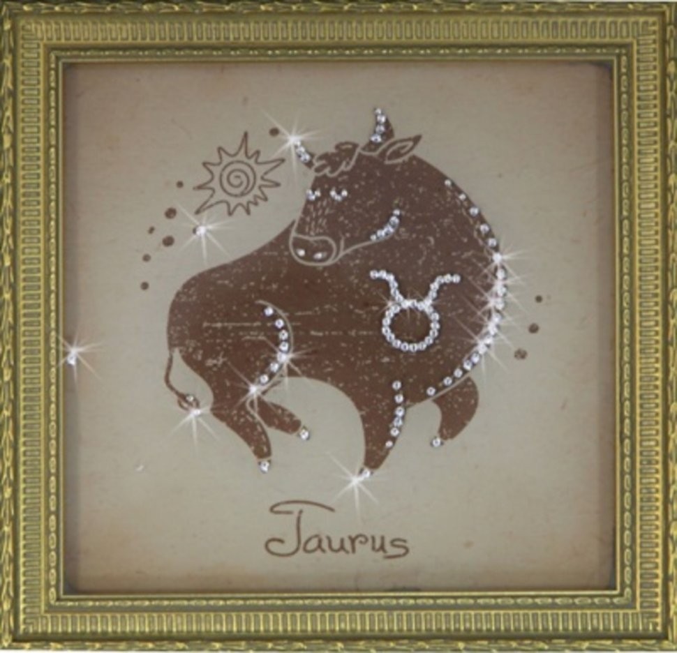 Картина Телец малый с кристаллами Swarovski (1714)