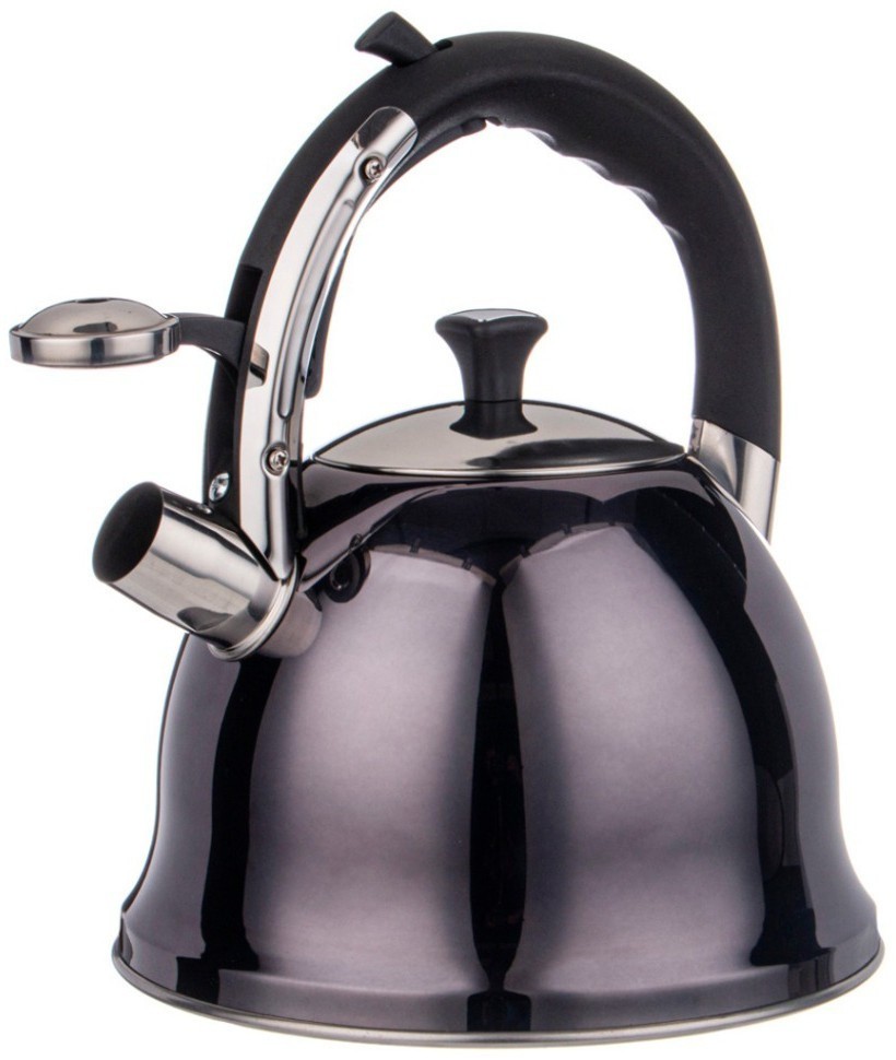 Чайник agness со свистком 3,0 л нжс, термоаккумулирующее дно, индукция (937-881)