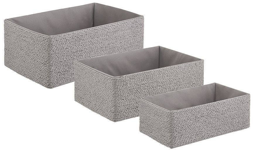 Корзина для хранения lian, 30х20х12 см, светло-серая (74856)