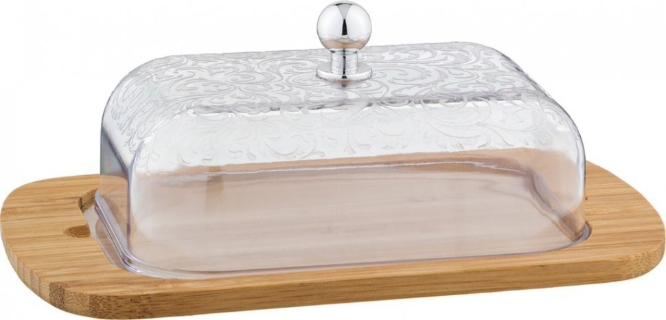 Масленка agness с пластиковой крышкой 19*12*7 см (912-018)