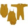 Шорты для новорожденных из хлопкового муслина горчичного цвета из коллекции essential 9-12m (69664)