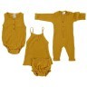Шорты для новорожденных из хлопкового муслина горчичного цвета из коллекции essential 9-12m (69664)