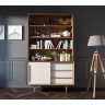 Стеллаж Bruni White с дверками арт BR-01WH-ET
