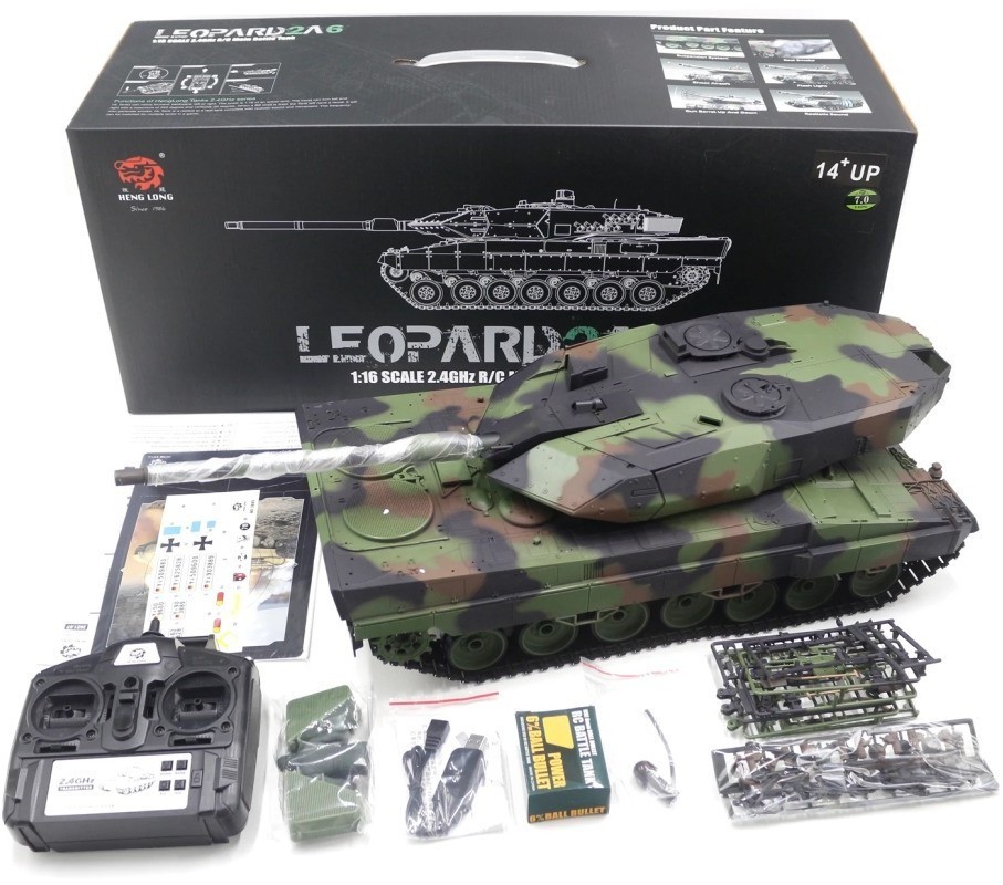 Радиоуправляемый танк Heng Long Leopard 2A6 V7.0 1:16 (HL-3889-1-V7)