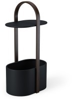 Столик приставной с отсеком для хранения bellwood, черный/орех (66987)