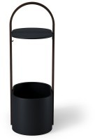 Столик приставной с отсеком для хранения bellwood, черный/орех (66987)