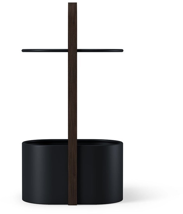 Столик приставной с отсеком для хранения bellwood, черный/орех (66987)
