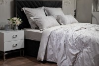 Простыня на резинке сатин бежевый 160*200*30 (TT-00013964)