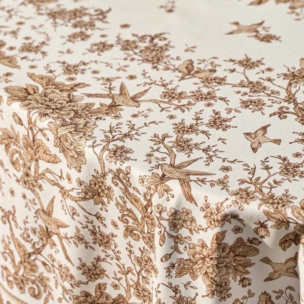 Скатерть овальная "royal garden" 160х220 см ,белый, 100% хлопок, твил, с пропиткой Lefard (850-754-26)