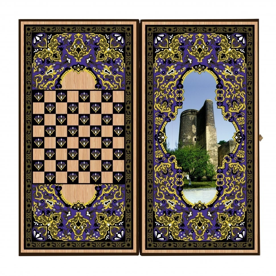 Шахматы + нарды + шашки "Сирия Башня" средние (64163)