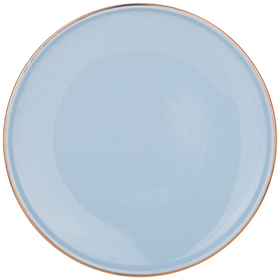 Тарелка закусочная bronco "solo" 20,5 см бледно-голубая (577-160)