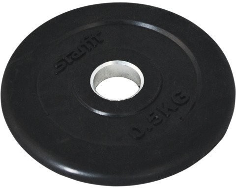 Диск обрезиненный BB-202 d=26 мм, стальная втулка, черный, 0,5 кг (998367)
