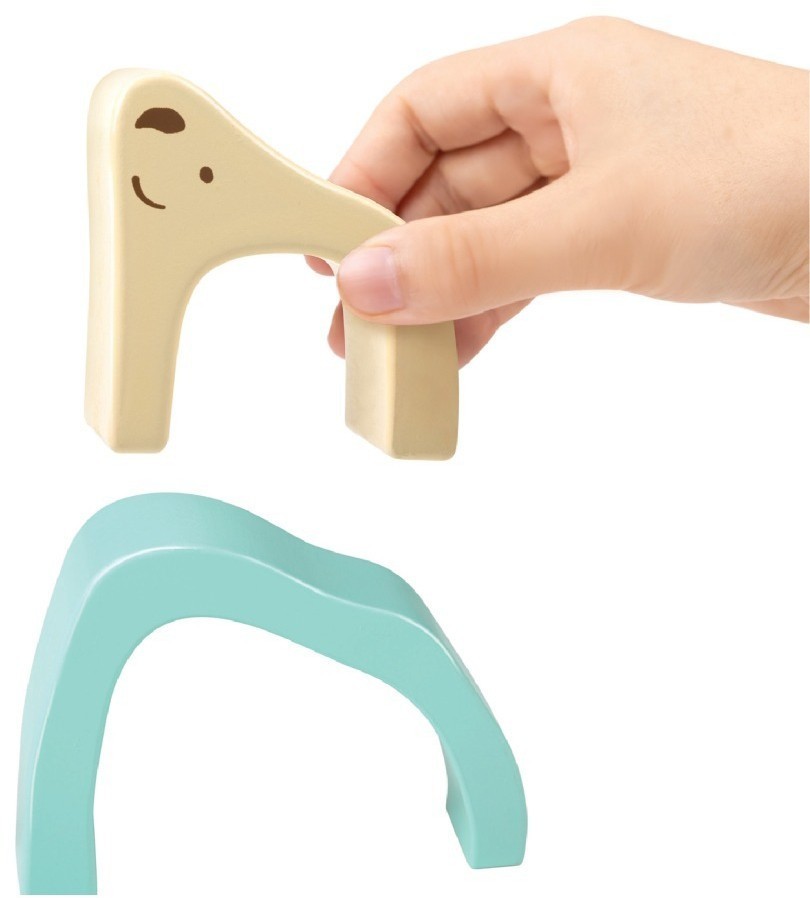 Развивающая игрушка 3 в 1 "В Арктику с белыми мишками" для малышей (пирамидка, пазл, игра-балансир) (E0490_HP)