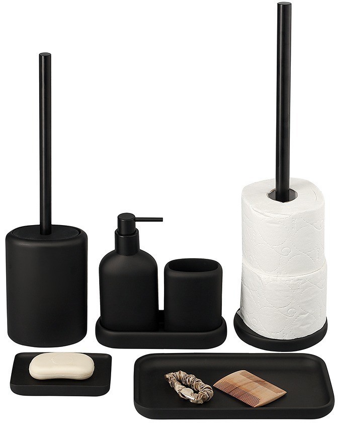 Подставка для ванных принадлежностей slim, черная, малая (78881)