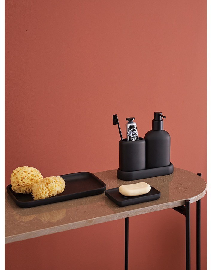 Подставка для ванных принадлежностей slim, черная, малая (78881)