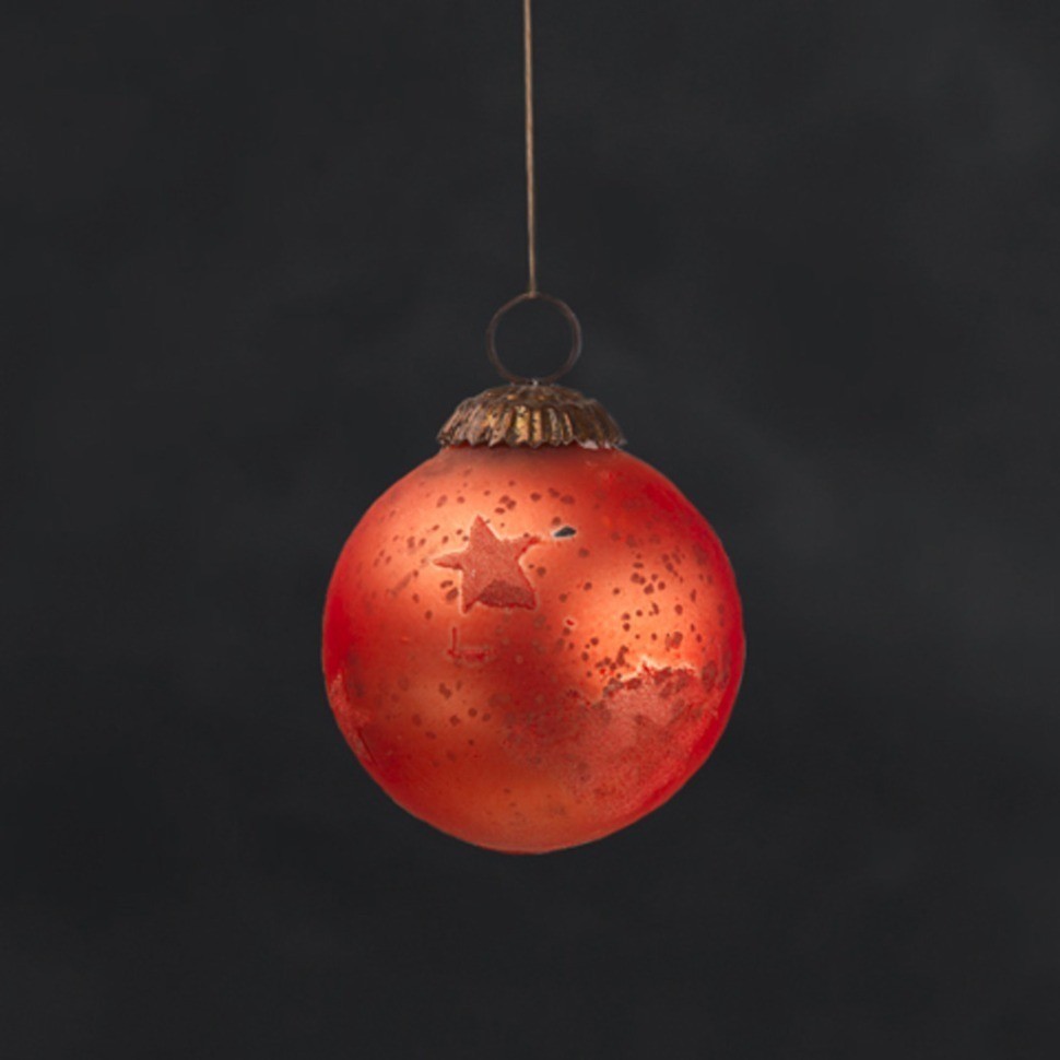 Новогодняя игрушка ATJ 449, 7, стекло, металл, orange, RESTORATION HARDWARE