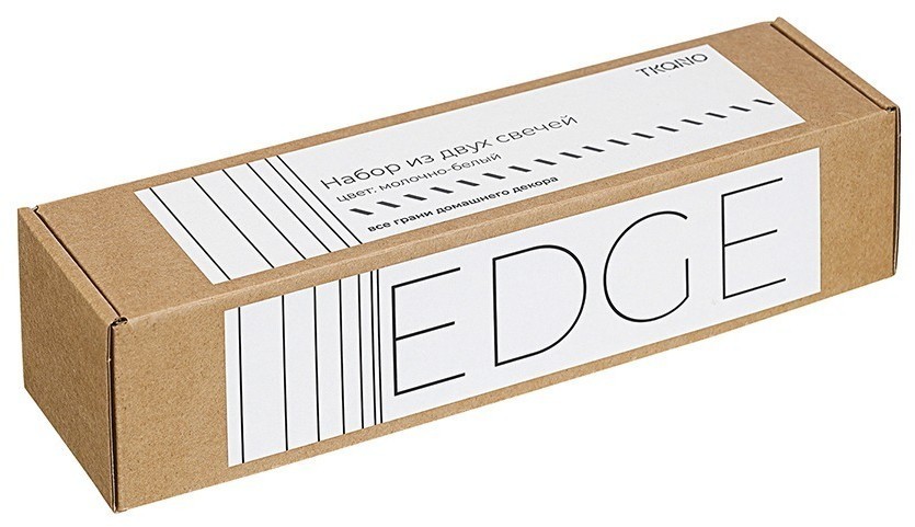 Набор из двух свечей молочно-белого цвета из коллекции edge, 24,5 см (77661)