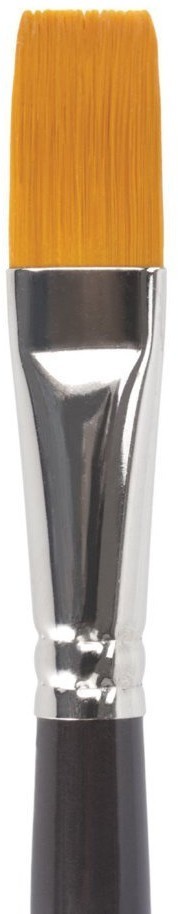 Кисть художественная синтетика жесткая плоская № 18 длинная ручка 200671 (3) (69414)