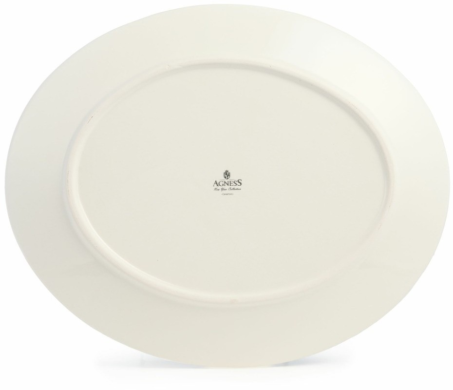 Блюдо овальное agness "с новым годом!" 31,5*25,5*3 см (358-2340)