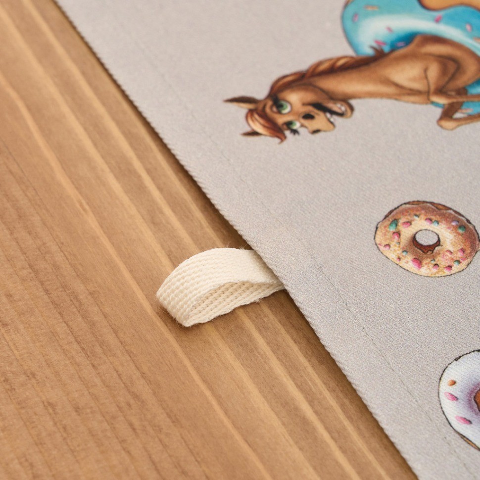 Набор полотенец из 2шт "лошадь в пончиках",серый,40х60см твил,100% хлопок Lefard (850-756-6)