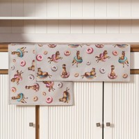 Набор полотенец из 2шт &quot;лошадь в пончиках&quot;,серый,40х60см твил,100% хлопок Lefard (850-756-6)