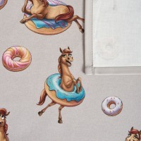 Набор полотенец из 2шт &quot;лошадь в пончиках&quot;,серый,40х60см твил,100% хлопок Lefard (850-756-6)