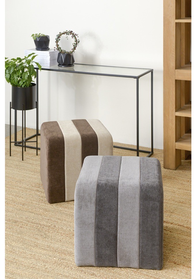 Пуф idar, шенилл, серый (74025)