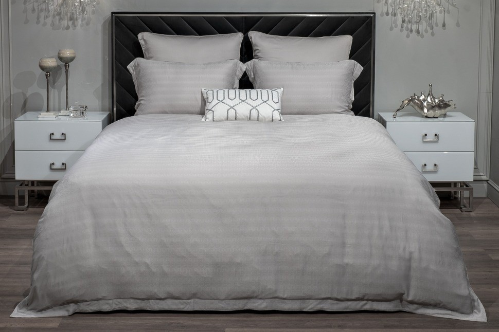 Комплект постельного белья Гарда, бамбук, серый, Двуспальный евро (200*220) (TT-00014566)